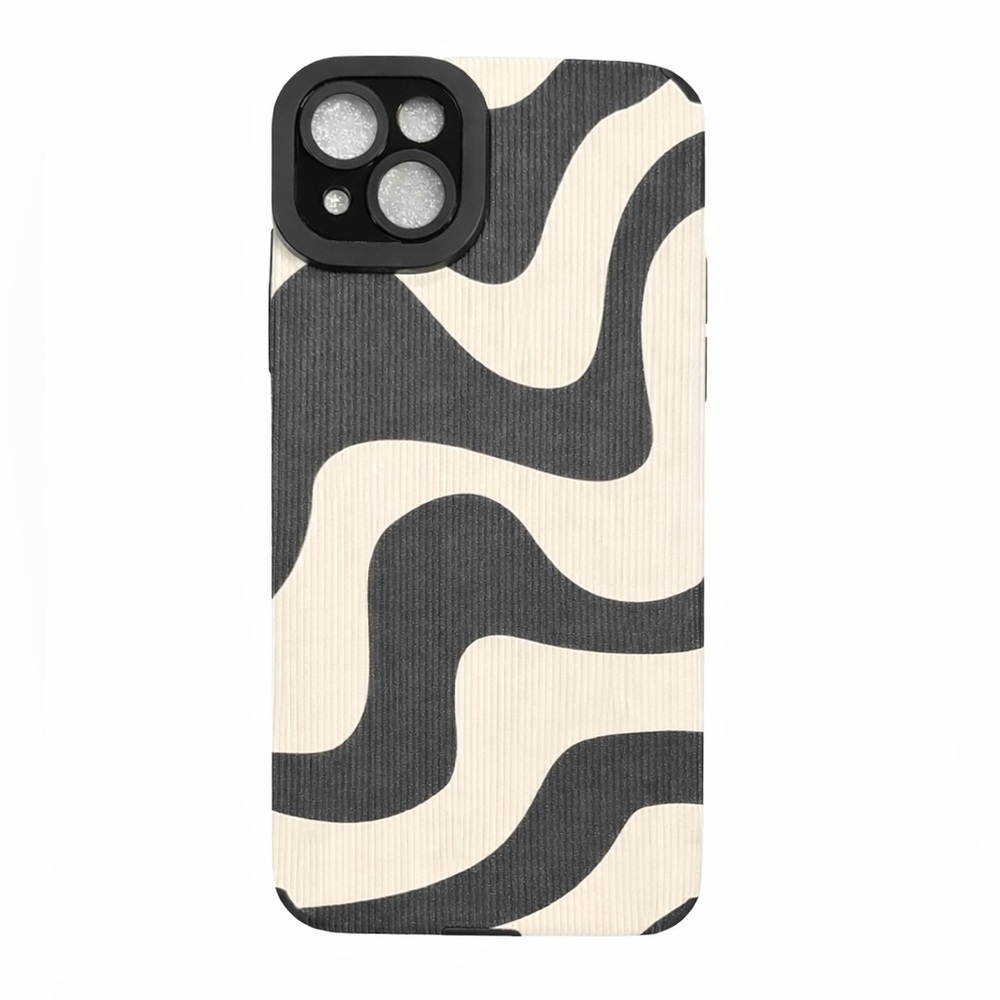 iPhone Phone Case Vertical Grain PU Leather Zebra Print